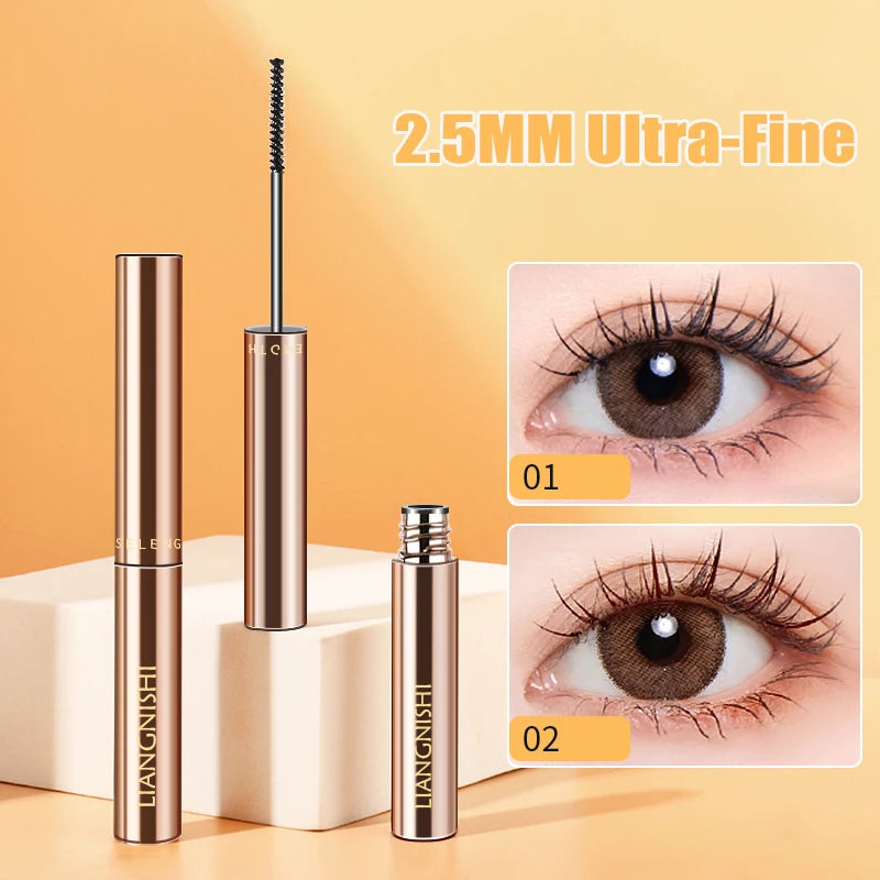 Silk Fiber Matte Mascara Makeup Ultra-Fine Brush - Waterproof and Fast Dry