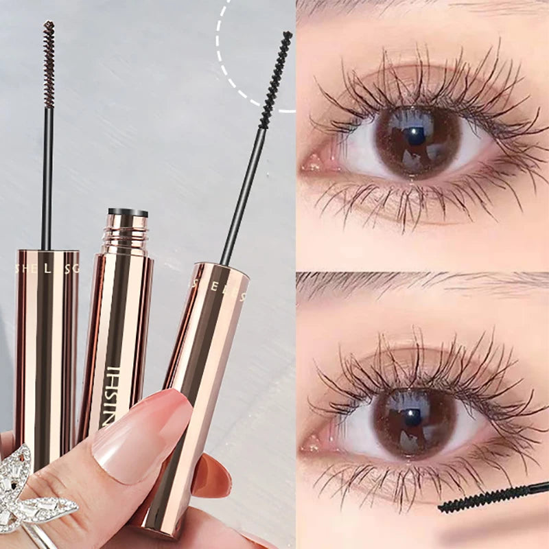 Silk Fiber Matte Mascara Makeup Ultra-Fine Brush - Waterproof and Fast Dry