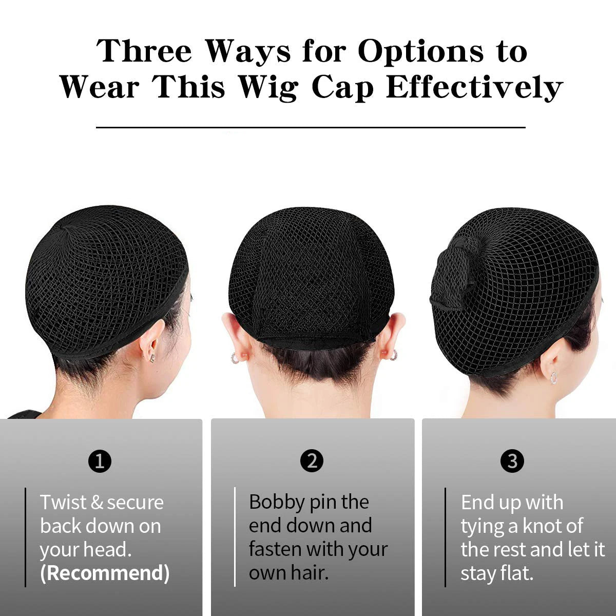 Hair Net for Wig Black,