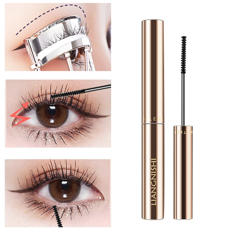 Silk Fiber Matte Mascara Makeup Ultra-Fine Brush - Waterproof and Fast Dry