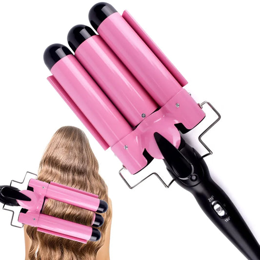 Professional Hair Curling Iron Ceramic Triple Barrel